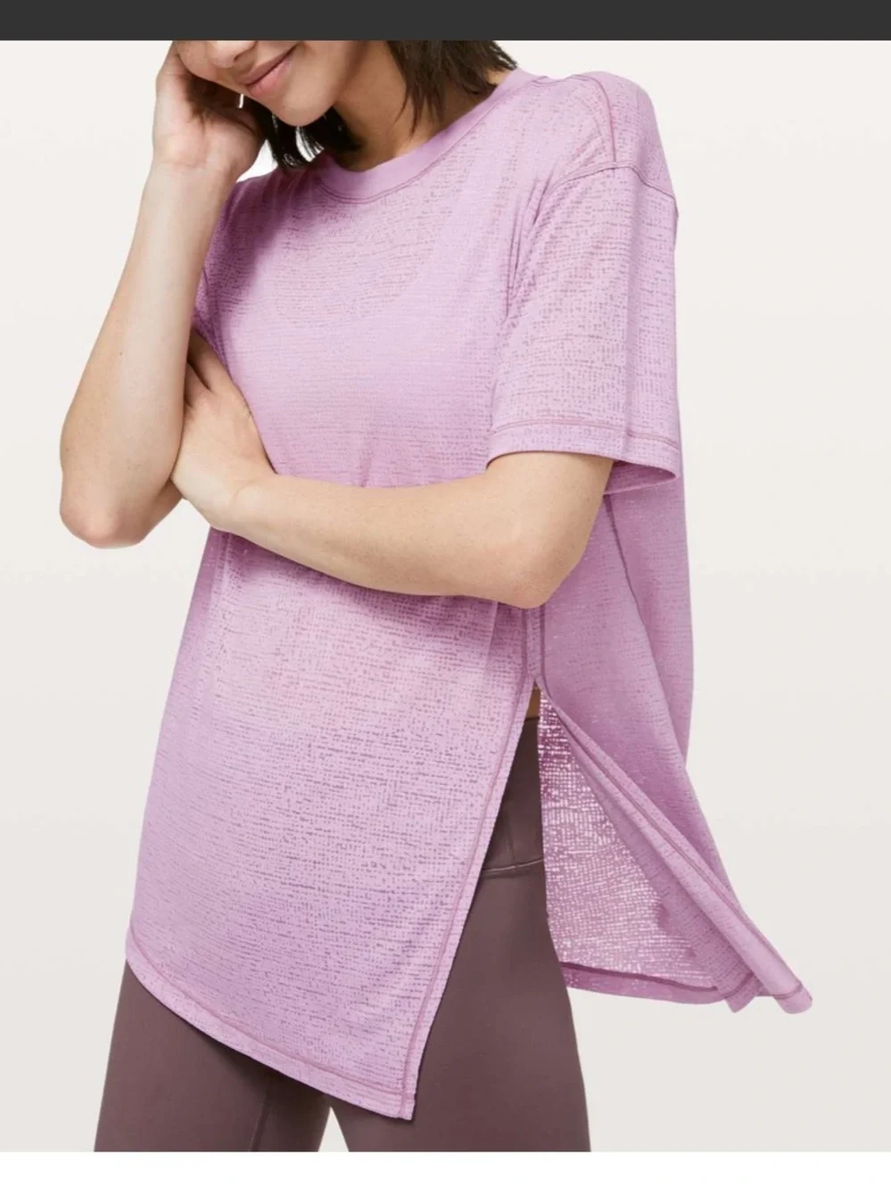 lululemon athletica Sneak Out Short Sleeve Top — Antoinette Pink
